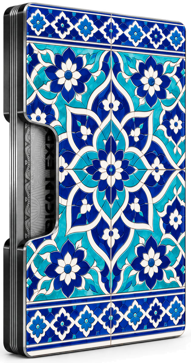 Carreaux du Monde — Samarcande Smart Wallet, three-quarter view
