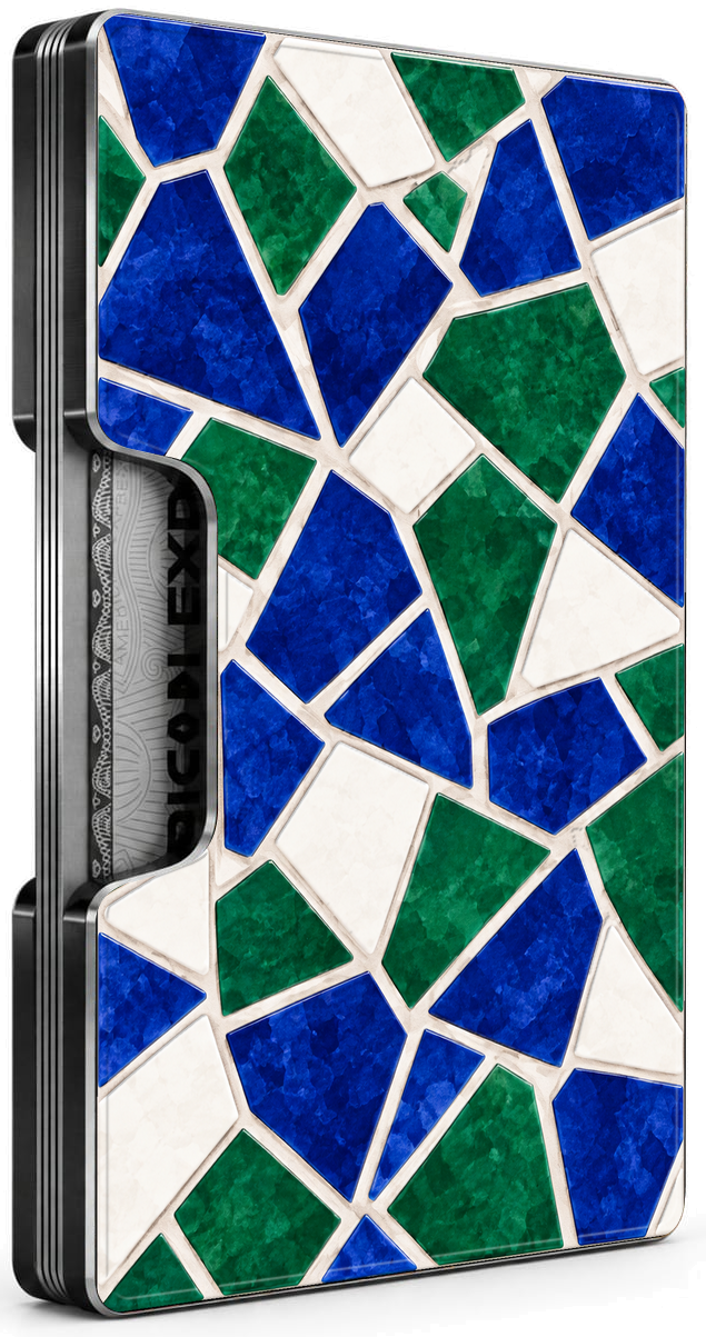 Carreaux du Monde — Trencadís Smart Wallet, three-quarter view