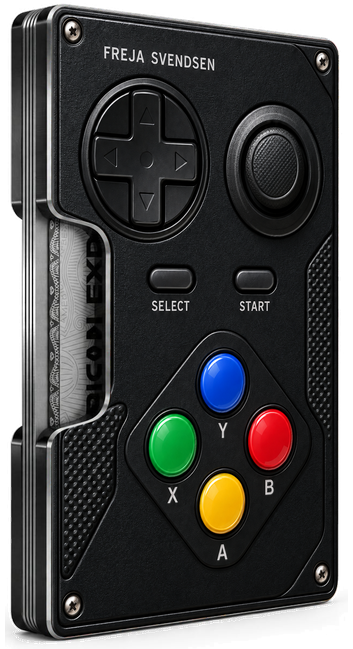 Insert Coin — Manette Smart Wallet, three-quarter view